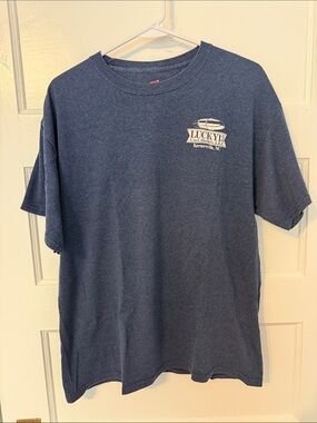 Hanes Navy Heather Short Sleeve Tee with Small Chest Logo